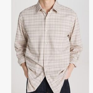 Theory Irving Gold Grid Men's Shirt